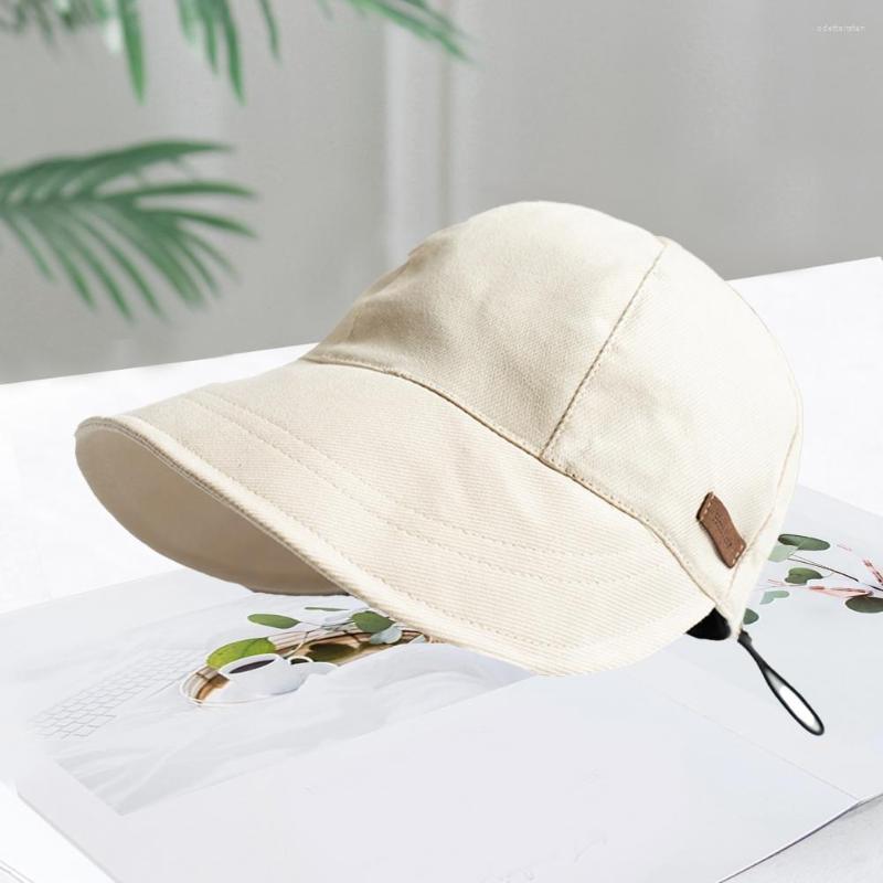 

Wide Brim Hats Convenient Versatile Big Sunscreen Hat Solid Color Sun Foldable Outdoor Supply, Black