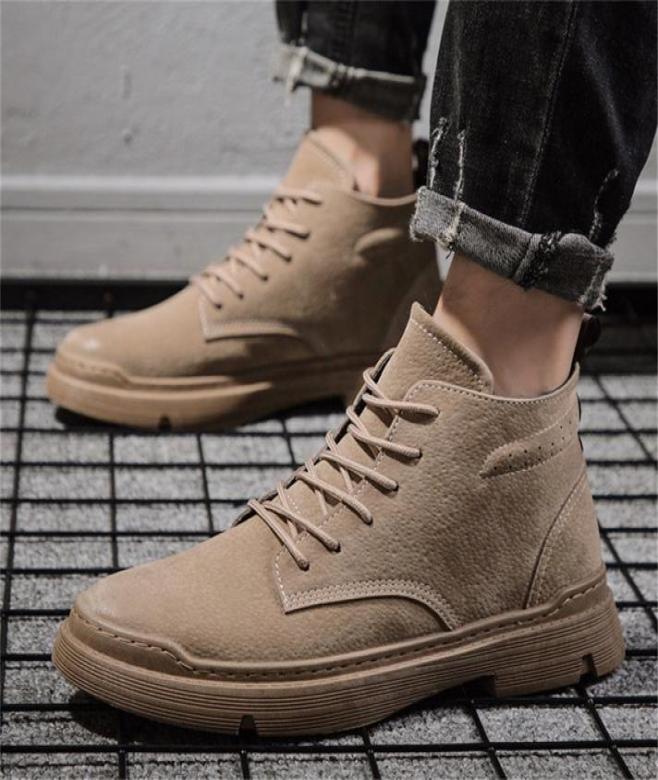 

Fashion Fall Martin Boots Spring Footwear Leisure Men Motorcycle Outdoor Casual Shoes Autumn Teen Western Ankle9240941, Grey