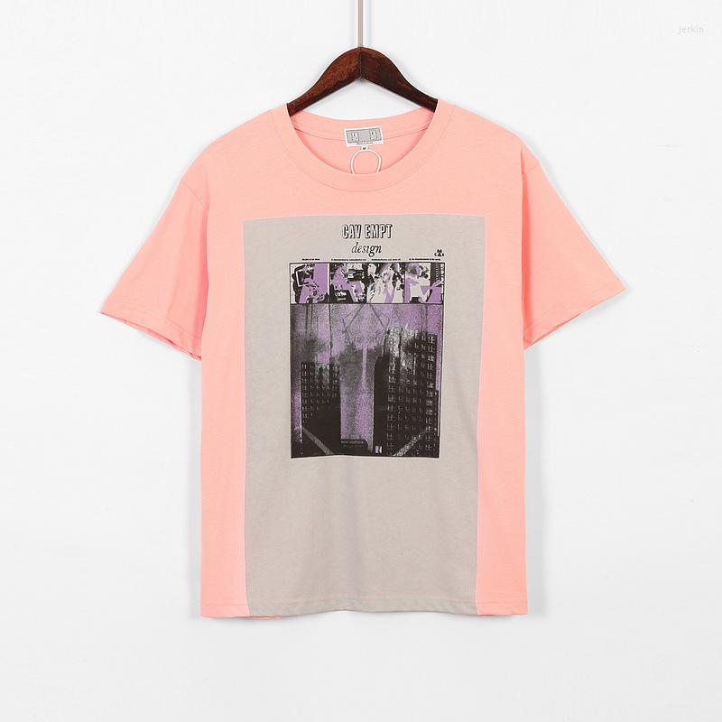 

Men' T Shirts CAVEMPT C.E T-shirt Man Women 1:1 Skyscraper Top, Pink