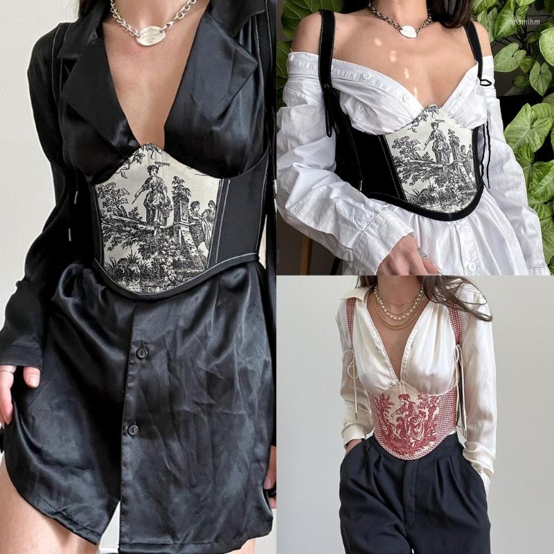 

Belts Corset For Women Tummy-control Elastic Sexy Bustier Tops Lingeries, Red