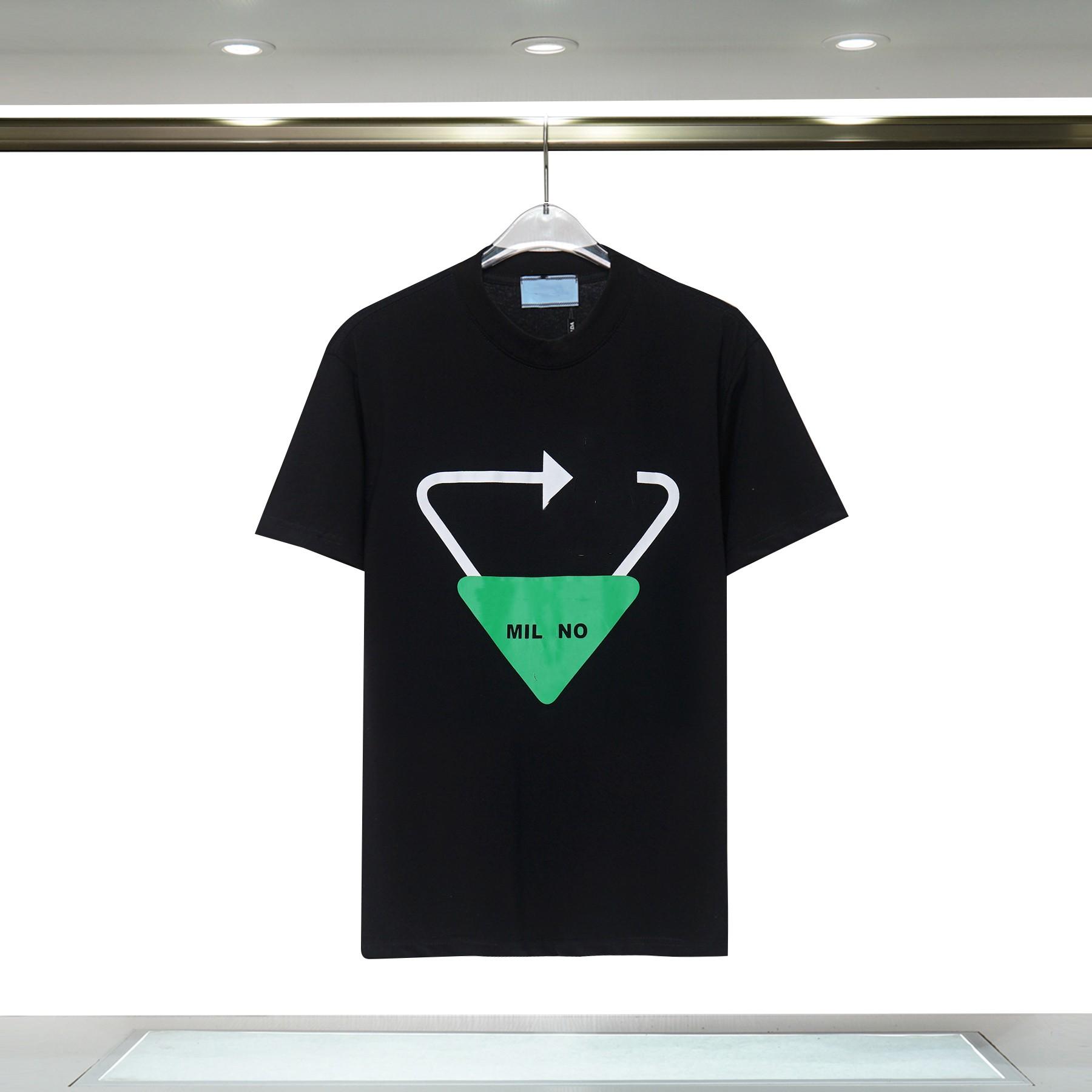 

Men shirts short sleeves Designer Tees softwear summer round neck sweat T-shirt cotton printed coats lovers' clothing outdoor, Black