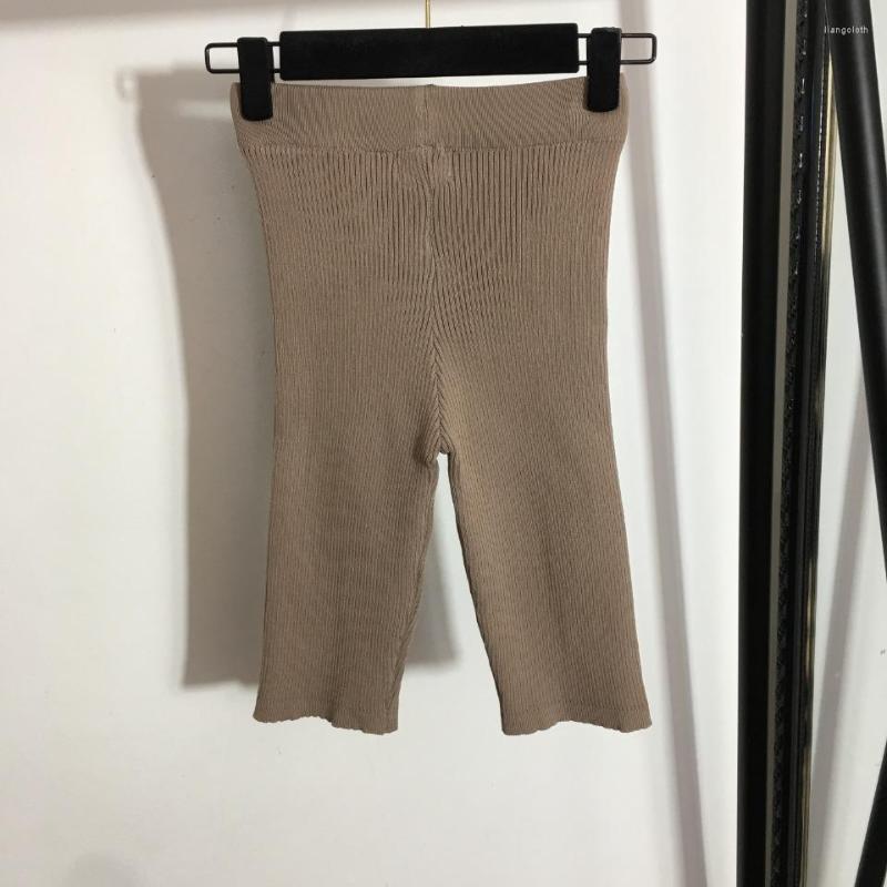 

Women' Shorts Y2K Spring And Autumn Women' Sports Set 98% Cotton High Elastic Standing Neck Long Sleeve Knitted Shirt Half Cut