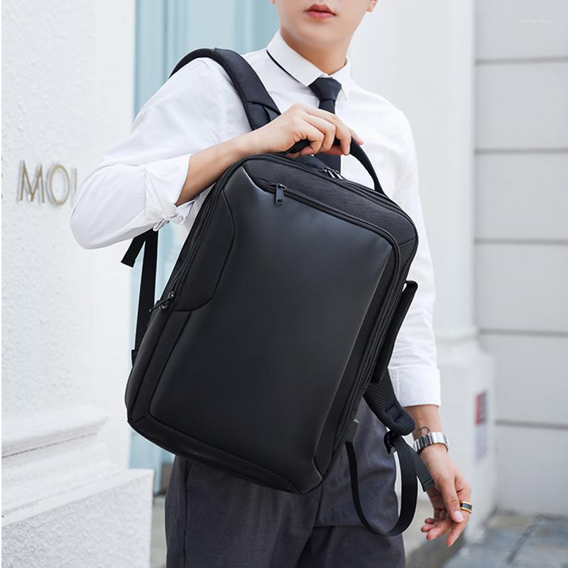 

Backpack For Men Portable 15 6 Inch Laptop Bag Male Waterproof Large Capacity Business Travel Anti Theft Boy Schoolbag, Black