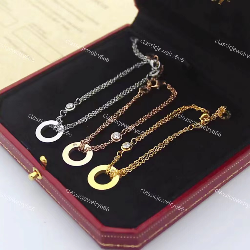 

Luxury Designer Bracelet Necklace Set Love Pendant Necklace 18K European and American Gold Jewelry Girl Holiday Gift 316 Stainless Steel Band Box