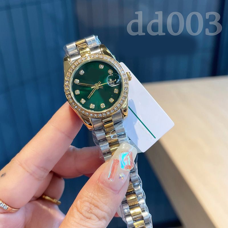 

Waterproof designer watch luxury mens watches high quality 31 mm multi dial montre homme stainless steel datejust iced out watches small round drill bling SB040 C23, 1#