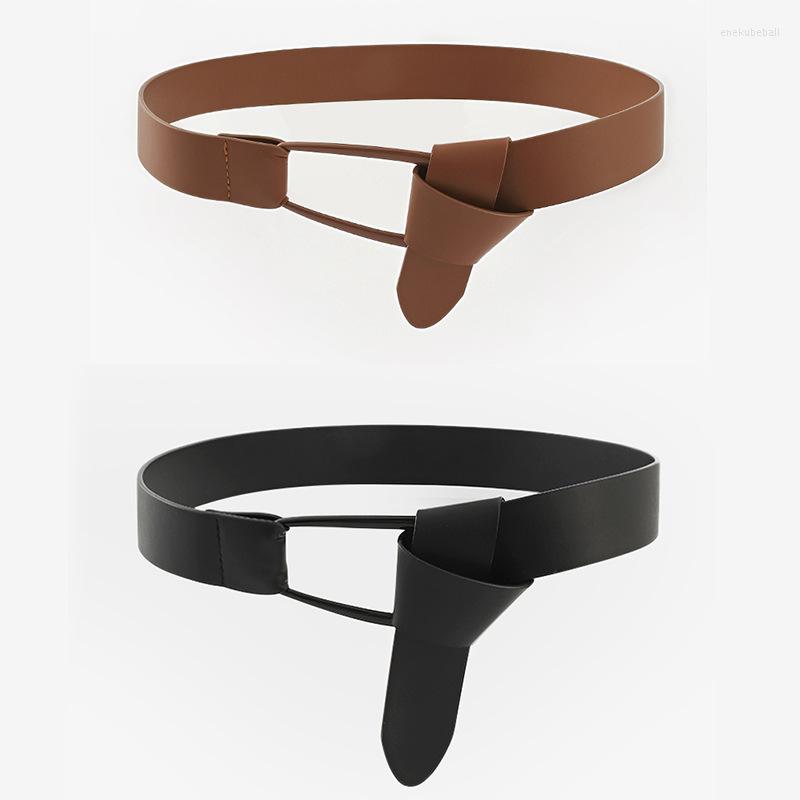 

Belts Knotted Leather Belt Women's Dress Sweater Top Layer Cowhide Fashion Versatile Decorative Waist Seal Khaki, Black