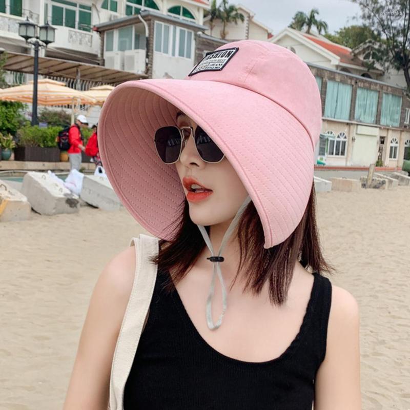 

Wide Brim Hats Sun Protection Lightweight Women Travel Visor Hat Costume Accessories, Black