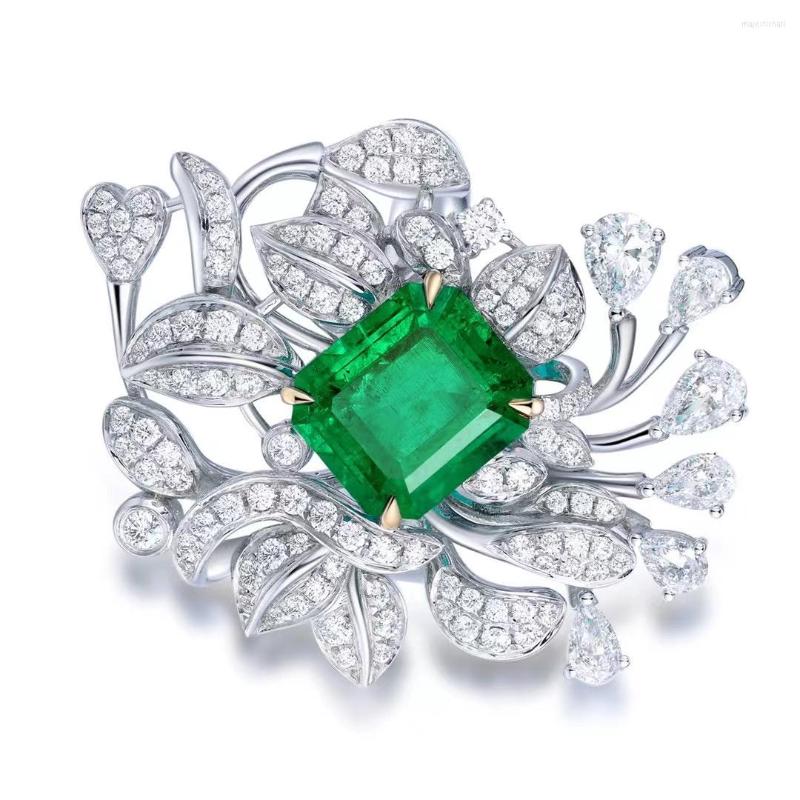 

Cluster Rings Pormiana Cute Style 9k Gold 3.3s Lab Emerald Ring Women/Girl Jewelry Party Gifts