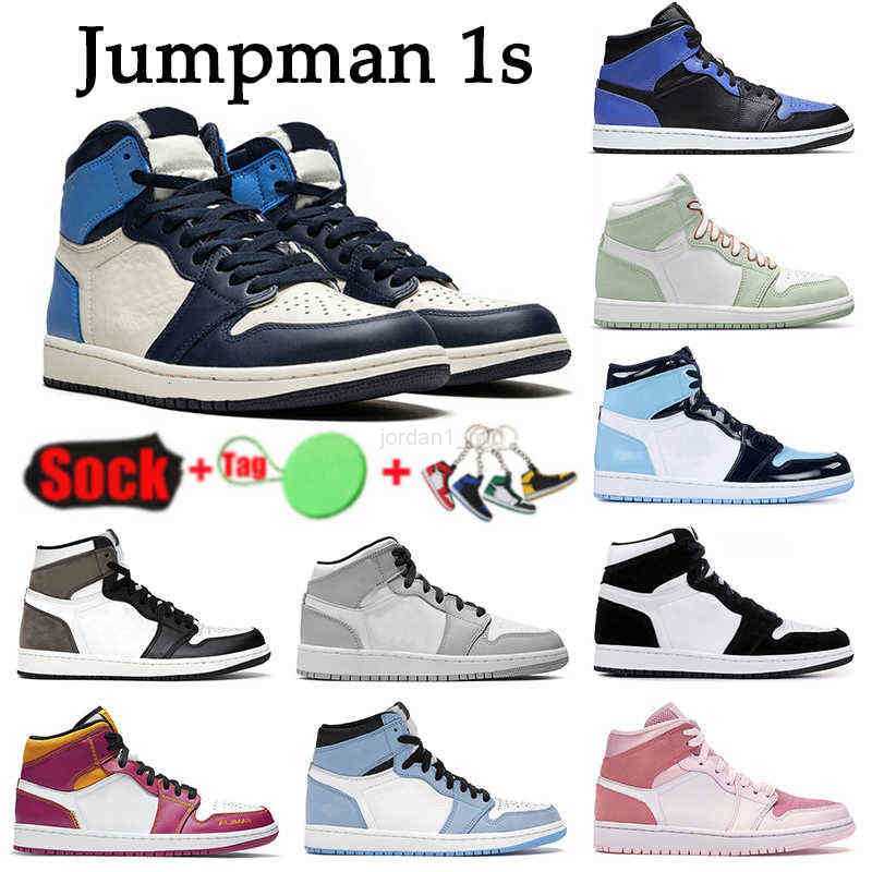 

WholesaleHyper Royal Original OG Jumpman 1 Basketball Shoes Mid Familia University Blue 1s Sports Sneakers Authentic Obsidian Sea Men, A7 36-46 banned