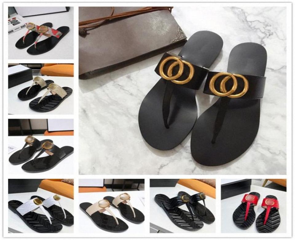 

Designer Slippers women slides slipper shoes Summer Sexy mens luxurys designers real leather sandal Flats Old flower Flip Flops St8930375, Chocolate