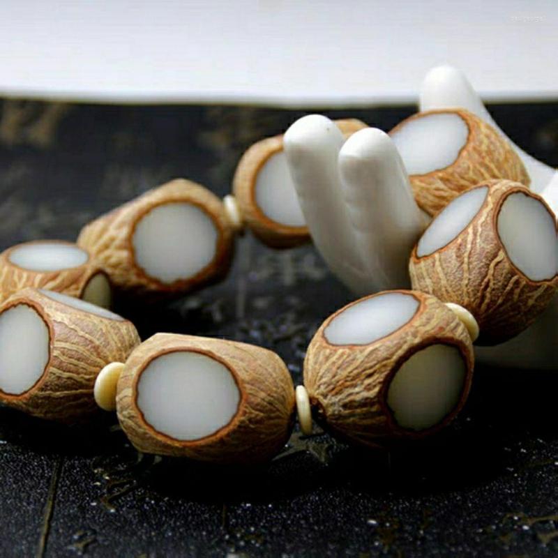 

Strand SNQPNatural Leather Four Sided GrindinG Bodhi Root 18mm Or So Bracelet Cultural And Toy Jewelry Buddha Beads