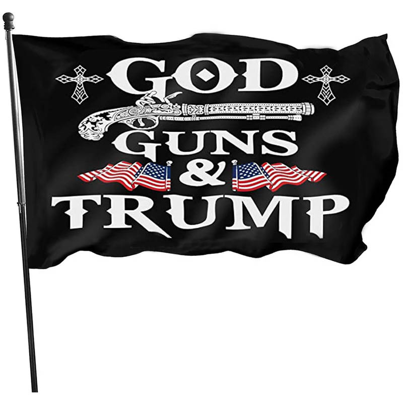 

3X5ft Trump Flags 2024 Campaign Banner Trump God Guns Flag DHL Free Delivery