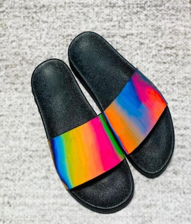 

37w latest high quality Summer men women Flip flops Slipper Fashion Leather slides sandals Ladies Casual shoes6103049, White