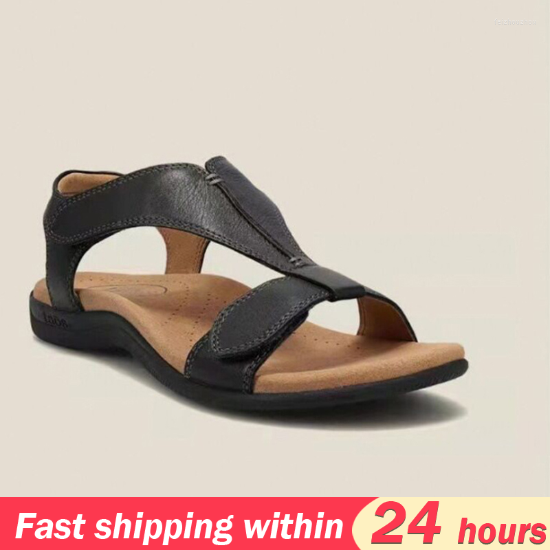 

Sandals Retro Leather Women Soft Bottom Wedge Heels Summer Shoes Platform Sandalias Mujer Wedges For, A-yellow