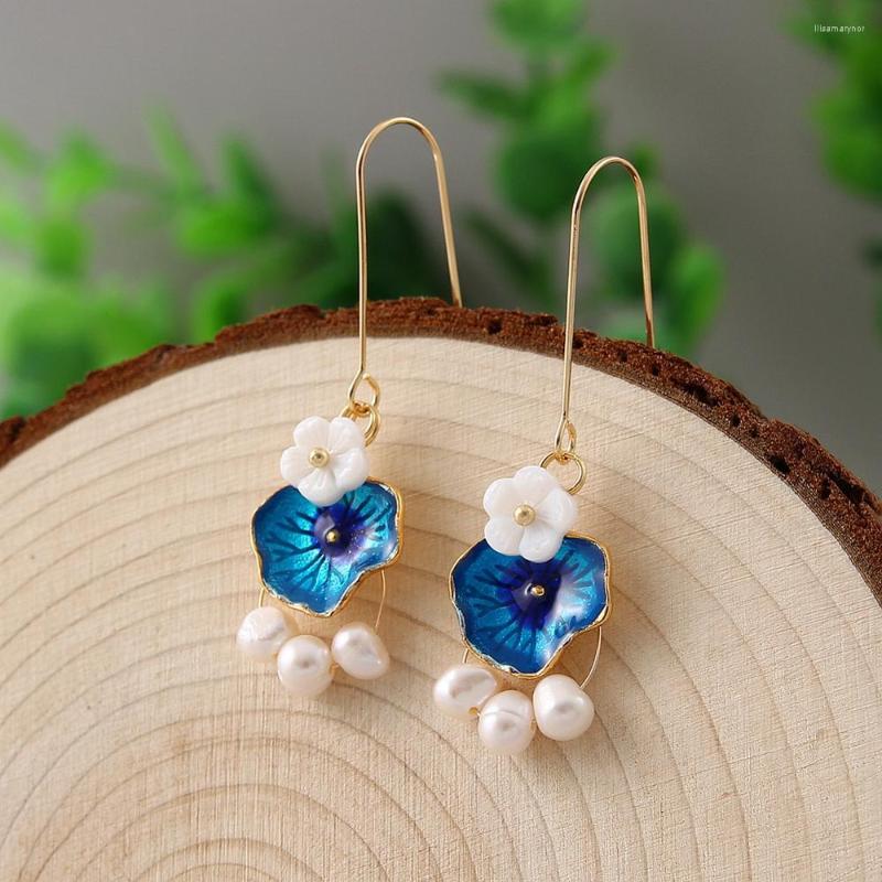 

Dangle Earrings Coeufuedy Tassel Pearl For Women Freshwater Trendy Jewelry