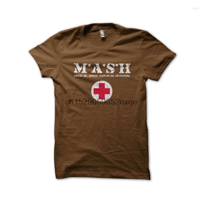 

Men' T Shirts Men Shirt MASH Tee Brown Tshirts Women T-Shirt, Men-darkpurple