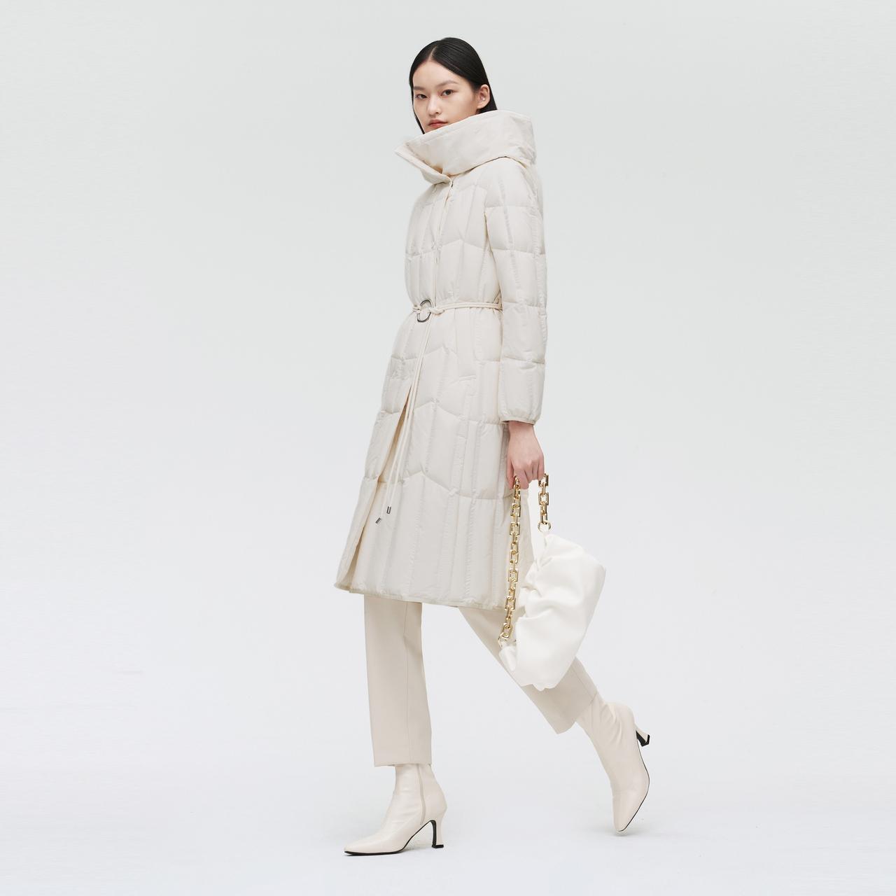

Parkas BOSIDENG 90% goose down jacket women winter long down coat hooded outwear adjustable waist Office Lady high quality, 7260
