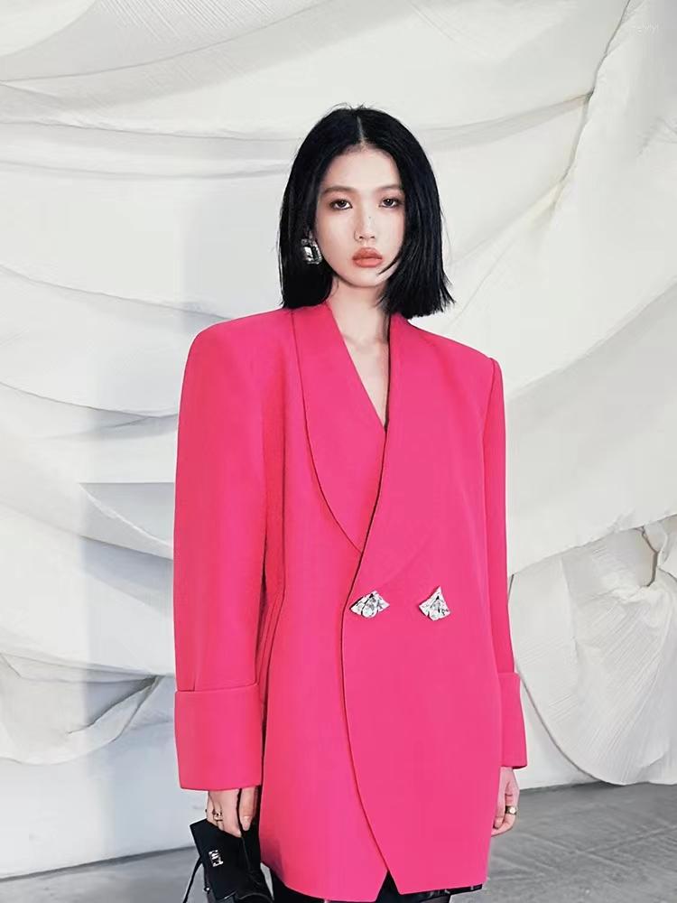 

Women' Suits Insozkdg 2023 Spring Autumn Women Casual Blazers Coats Loose Long Sleeve Notched Female Elegant Street Fashion Blazer, Black