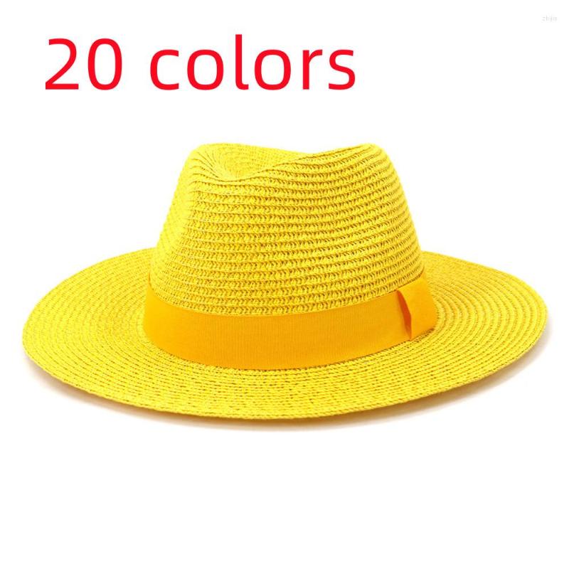 

Wide Brim Hats Sun Hat Summer Panama Brimmed Straw Fashion Colorful Outdoor Jazz Beach Men And Women's Wholesale, 10