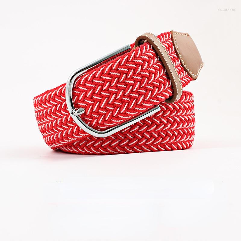 

Belts Fashion Everything Casual Women's Canvas Elastic Belt Woven Needle Buckle Student, Black