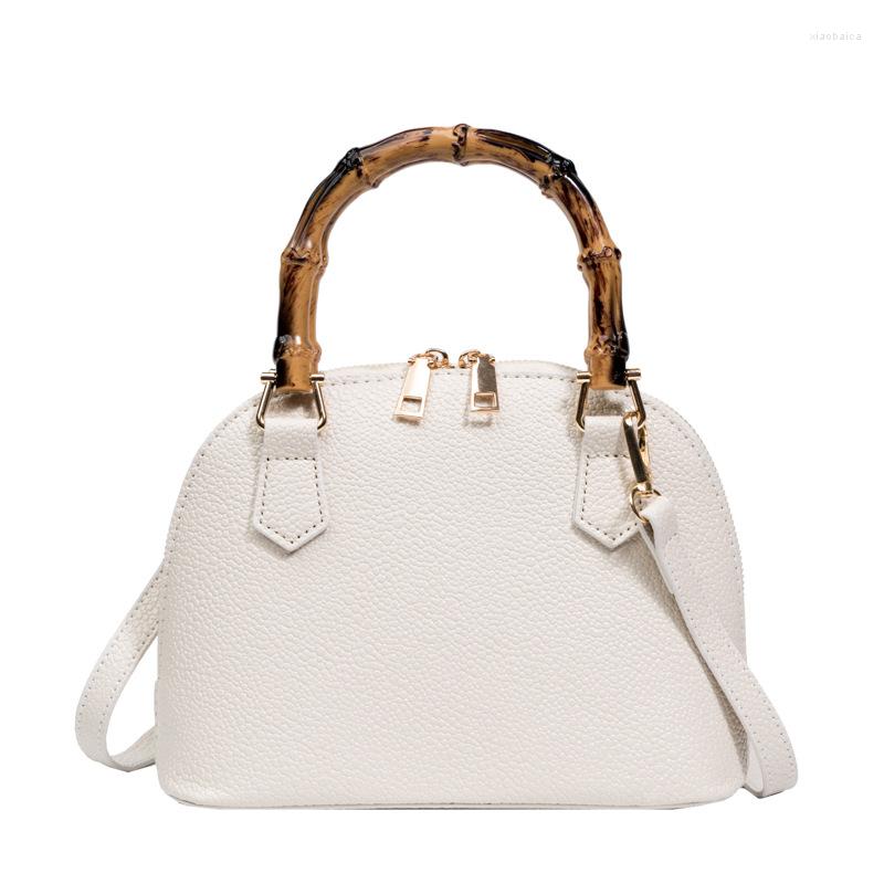 

Evening Bags Brand Women's Handbag Fashion Messenger Bag On Bamboo Section Shell Lychee Pattern Single Shoulder Crossbody, Black