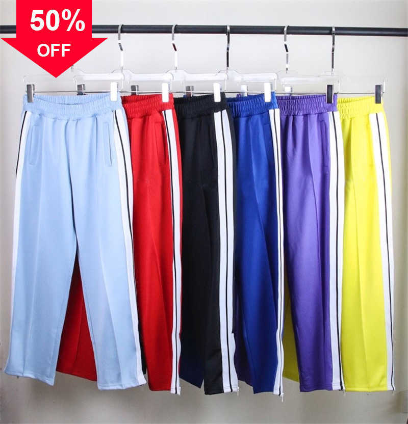 

Womens Sports Pant Designers Tracksuits Suits Loose Coats Jackets Hoodies Sweatpants Rainbow Drawstring Zipper Trousers Casual Sportswears s to 2xl size