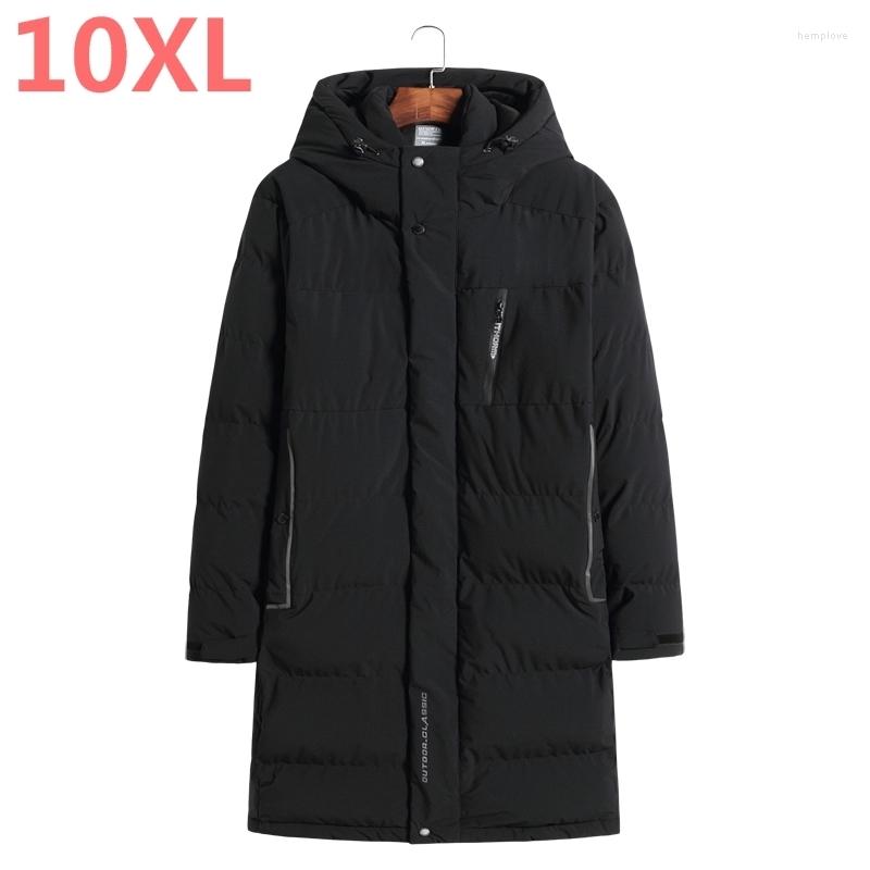 

Men's Down 10XL 9XL 8XL Plus Size Winter Man Cotton-padded Clothes Keep Warm Loose Coat Fertilizer Enlarge Fashion Jacket Detachable Cap, Black