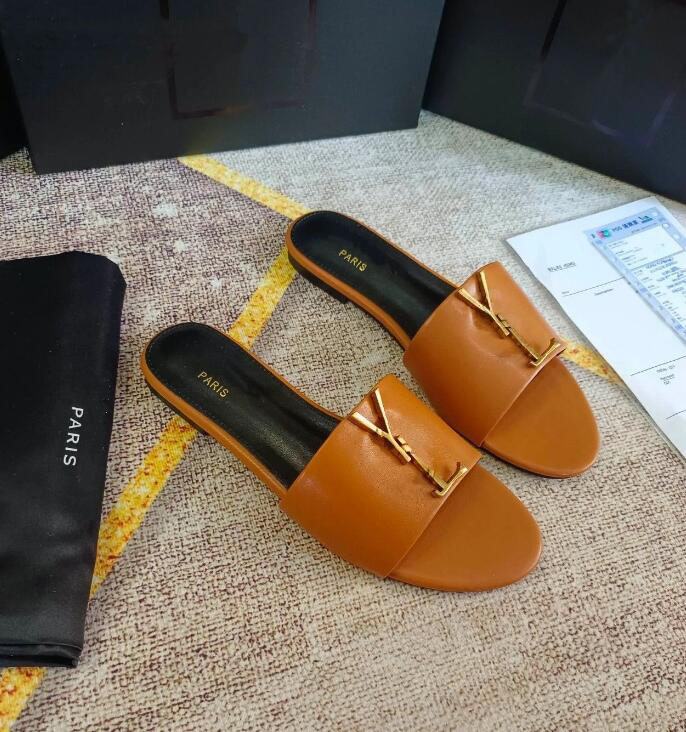 

Top Sport Market 21ss Revival Flat Mules Slipper Men Women Slides Sandals Designer Shoes Black Pink Orange Blue WATERFRONT White Leather Flip 18 colour