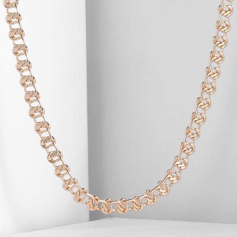 

Chains 5mm Womens Mens Necklace Cut Snail Chain 585 Rose Gold Color Fashion Jewelry 20inch 24inch CN04