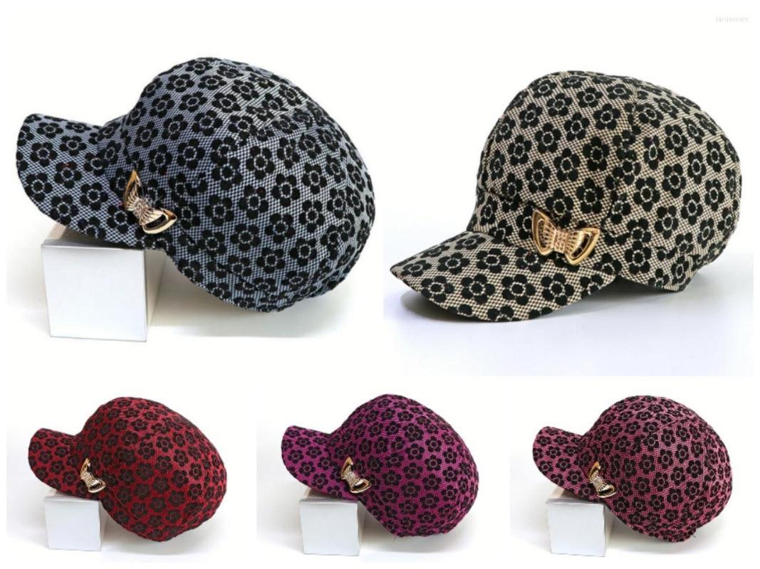 

Ball Caps Middle Aged Cap Dome Plaid Flat Brim Short Baseball Spring And Autumn Fashion Casual Thin Octagonal