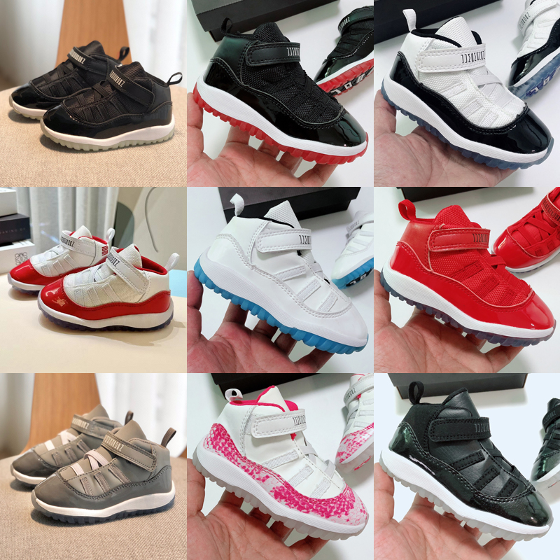 

designer children basketball kids shoes baby sneakers 11 11s XI Cherry Bred Cool Grey Concord Unc Win Like for toddler fashion tennis shoe Size 22-37, As photo 18