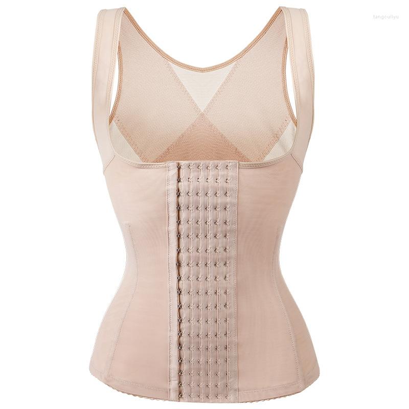 

Women's Shapers Plus Size S-6XL Super Firm Waist Trainer Vest Control Corset Steel Boned Cincher Slimming Fajas Gorset Push Up, Beige