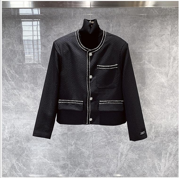 

Men's Jackets B02581 Fashion Men's Coats & 2023 Runway Luxury European Design Party Style Clothing, Black