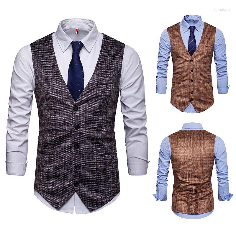 

Men' Vests Mens Suit Vest Business Casual Sleeveless Waistcoat Men, Khaki