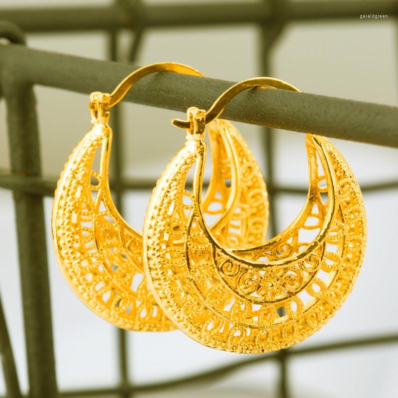 

Stud Earrings Gold Color Ethiopian Habesha Wedding For Women Girl Jewelry Arab/Africa Middle East Gift