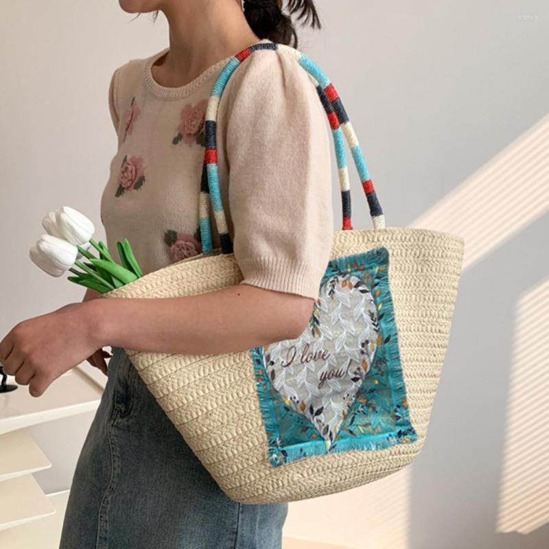 

Evening Bags Summer Weaving Underarm Bag Handmade Beach Vacation Fashion Large Capacity Casual Portable Elegant For Seaside Holiday, Style 5