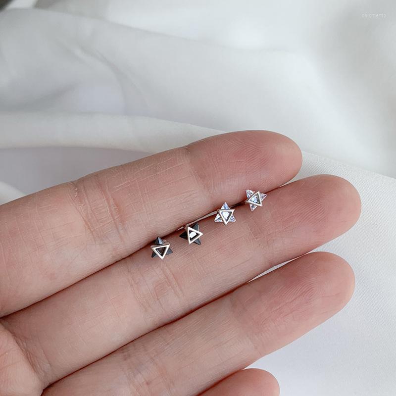 

Stud Earrings Noble Temperament Triangle For Women Cubic Zircon Crystal Ear Embellishment Jewelry Party Simple Gifts