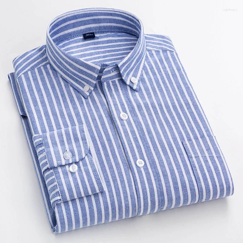 

Men' Dress Shirts Men' Striped Long Sleeve Fashion Slim Button Formal Camisa Social Korean Clothes, Green-2001