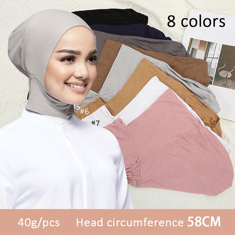 

Wide Brim Hats Full Cloak Inner Muslim Cotton Hijab Islamic Head Hat Bone Turkish Scarf, 1pcs