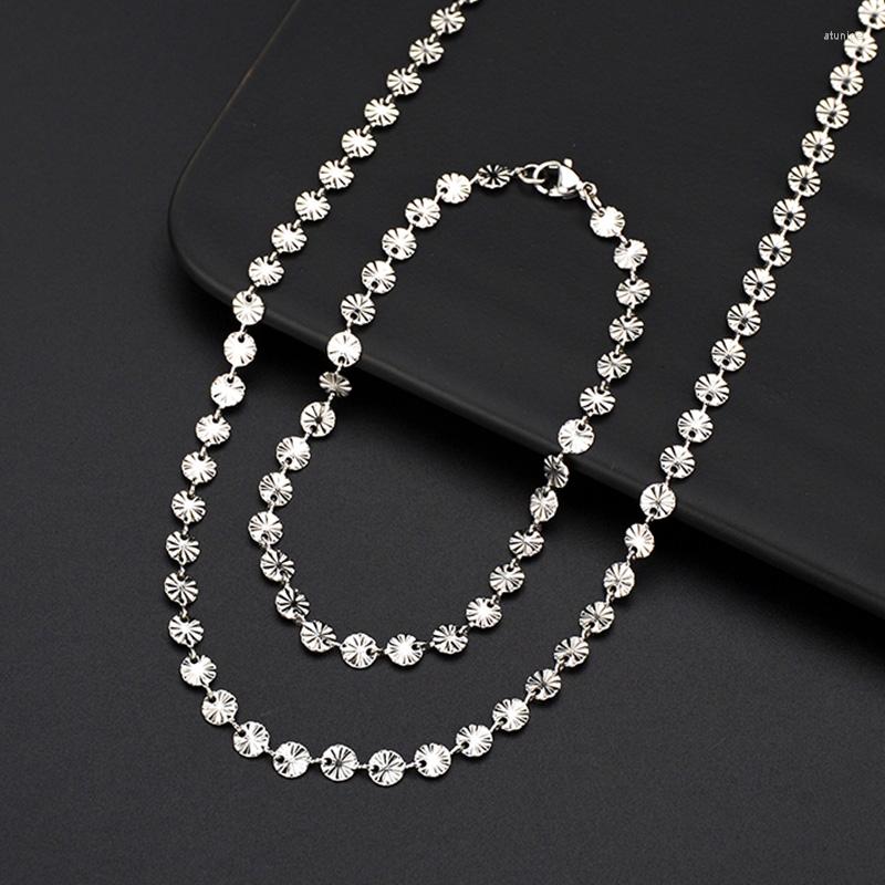 

Chains Dropshiping Width 5mm Stainless Steel Sun Flower Necklaces For DIY Jewelry Making Findings Bracelets Anklets