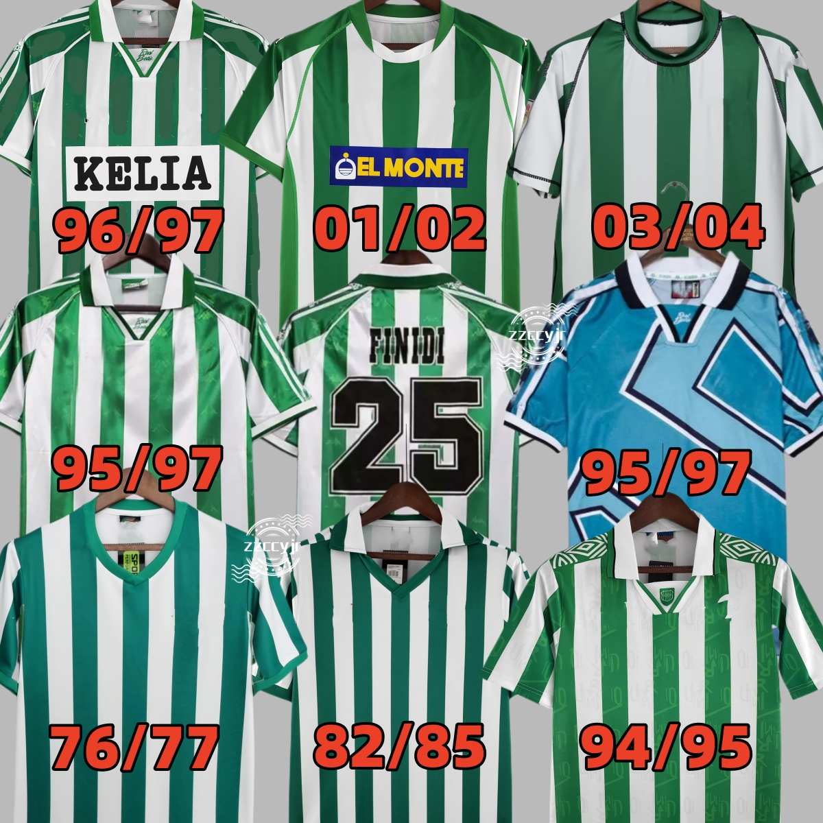

2001 2002 Real Betis Soccer Jerseys 93 94 95 96 97 1998 Retro REAL 76/77 1982 1985 FERNANDO DENILSON ALFONSO 2003 2004 JARNI tops vintage football shirt, 95 96 home