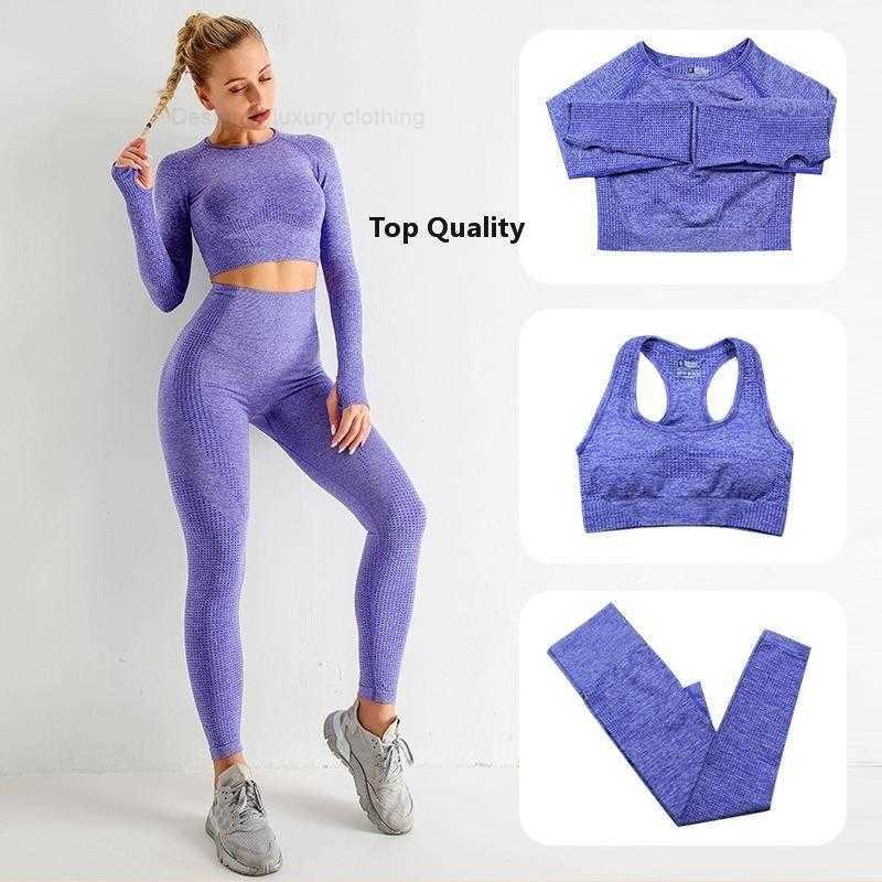 

Designer American Womens Tracksuits Seamless Knitted Yoga Suits Fitness Brang -SLeeved Trousers Running Sweat -ABSORBENG G