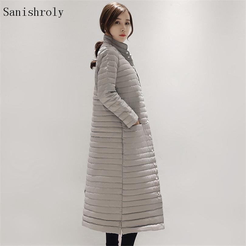 

Parkas Sanishroly 2022 Autumn Winter Women Ultra Light White Duck Down Coat Parkas Female Slim Long Down Jakcet Warm Puffer Outwears, Black