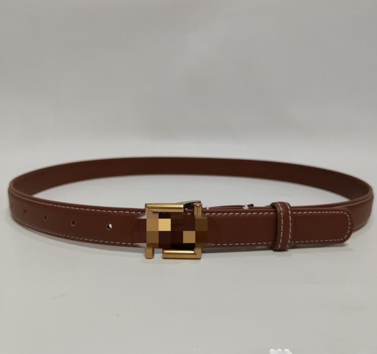 

New Women's Cowhide Belt Letter Smooth Buckle Simple Casual All-Match Fashion Personality Skirt Belts, Aspic
