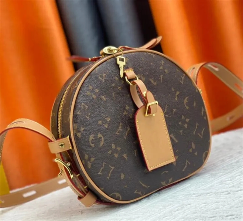 

MT Women Round bags Boite Chapeau Souple handbag With lock tote designer Shoulder crossbody Fashion lady genuine leather monograms Messenger wallet purse Sacoche, Gold