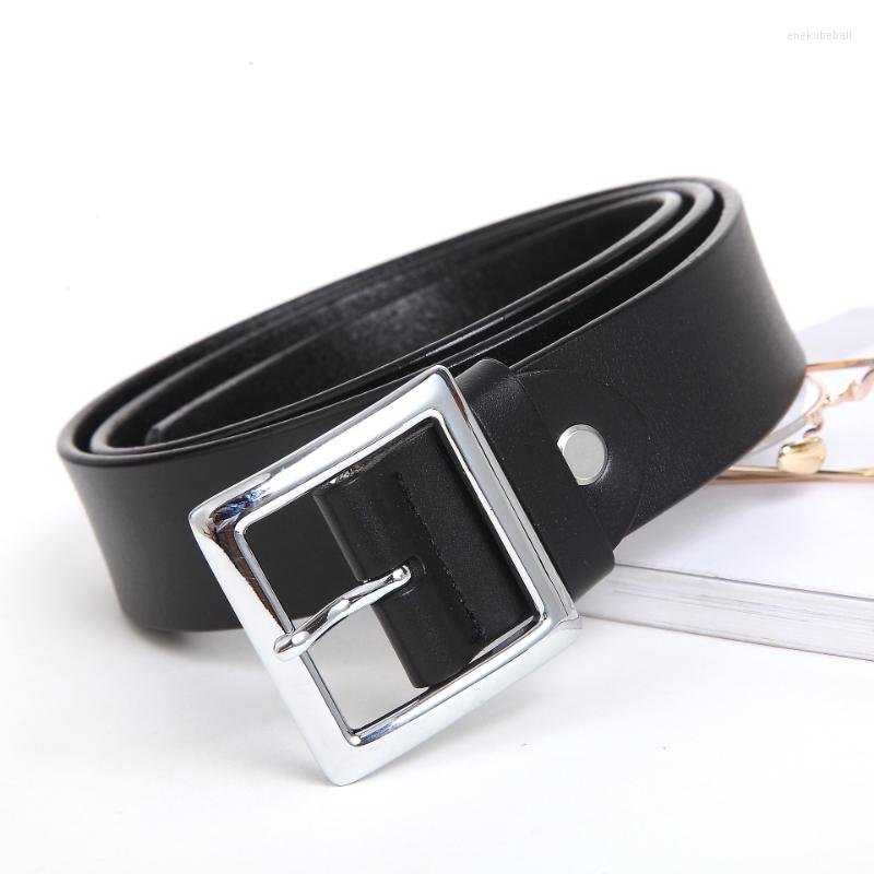 

Belts Women's Cowhide Belt Decoration Versatile Coat Genuine Leather Waist Inset Korean Fashion Seal Matching Skirt, Black