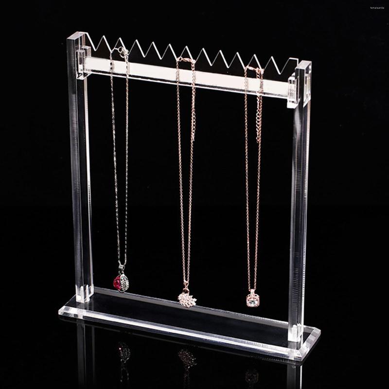 

Jewelry Pouches Acrylic Necklace Holder Holding Rack Multifunctional Display Stand Pendant For Necklaces Rings Po Props