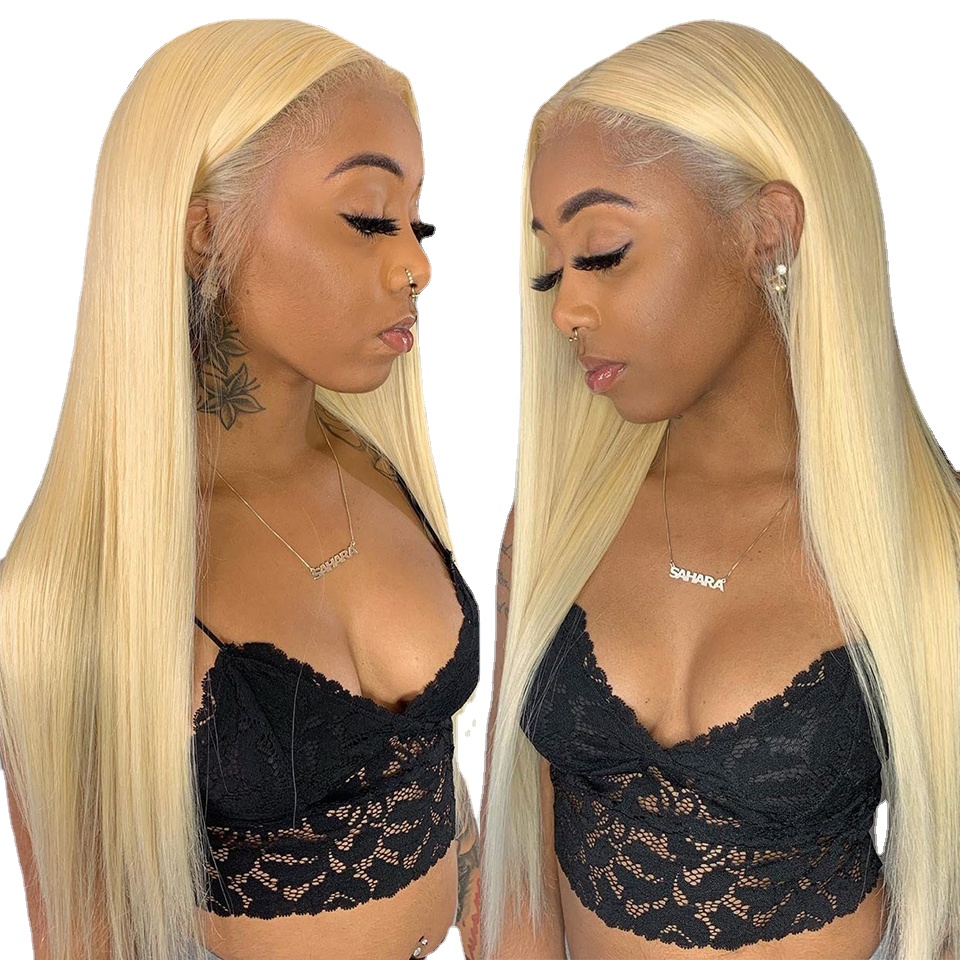 

Brazilian Straight Lace Front Human Hair Wigs 613 Lace Front Wig Blonde Wig for Women Transparent Lace Wig With Natural Hairline