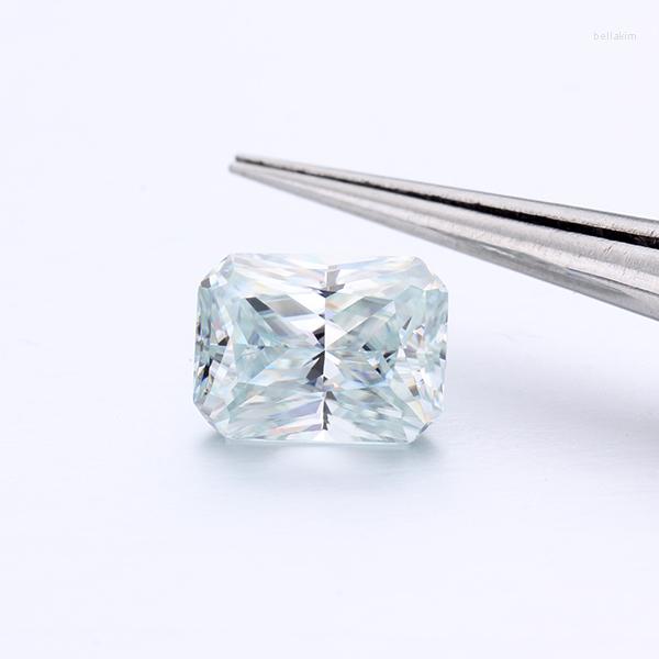 

Loose Diamonds CHEESTAR GEMS Moissanites Stone 6 8mm Radiant Cut 1.65ct Light Blue Gemstones