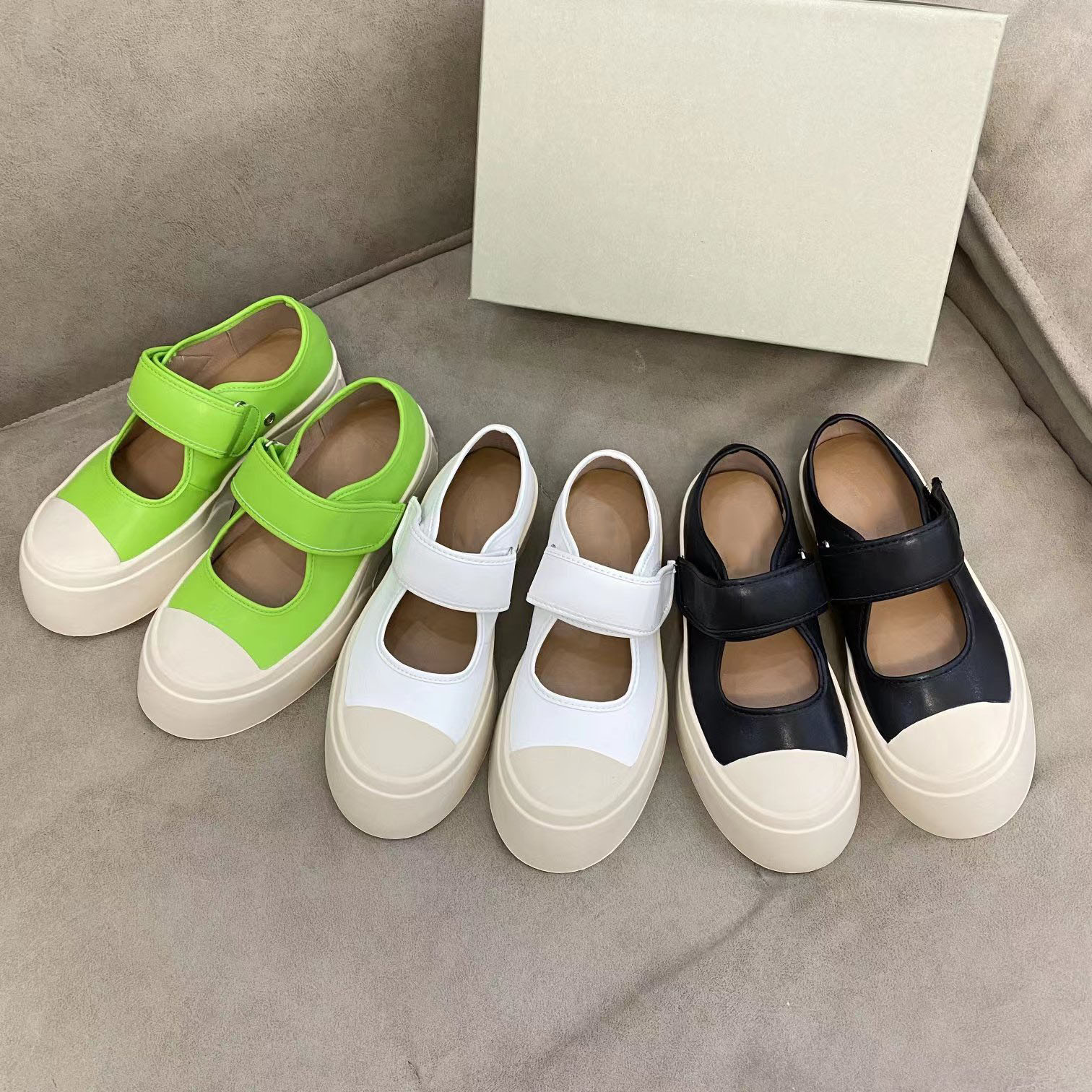 

New fashion casual shoes women's Mary Jane Pablo Sneakers designer classic low top leather Lace Up thick bottom Skate Sneaker Strap Dad Sandal Platform Trainers Heels, Mni4133